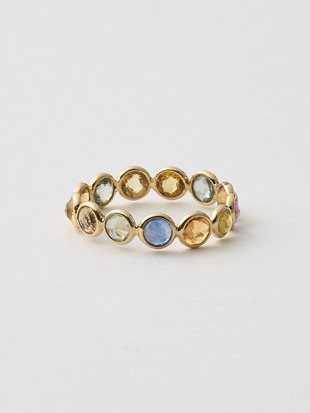  Multi-Sapphire K18YG Eternity Ring #11｜GIGI for JOHN SMEDLEY